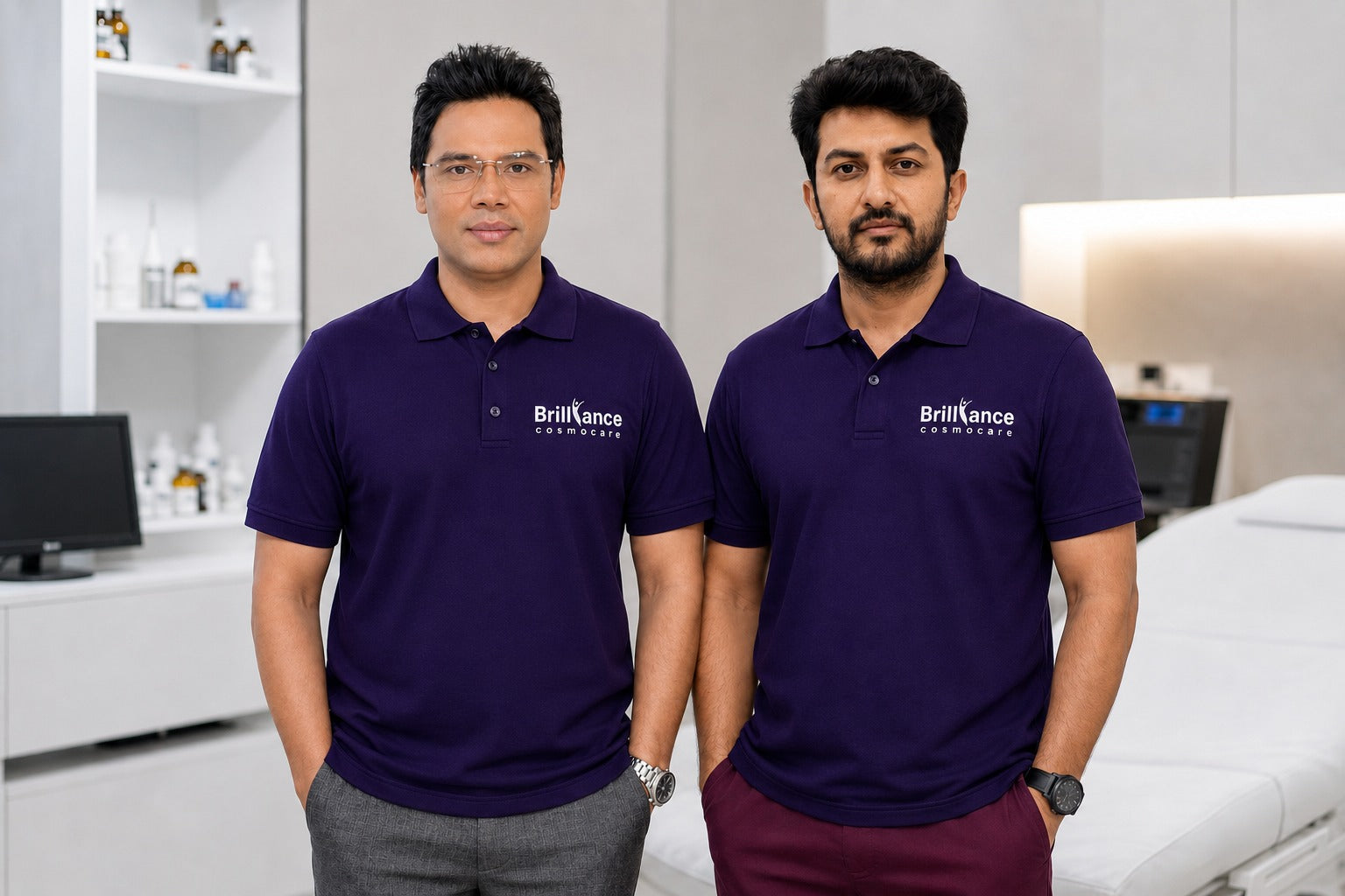 Founder Dr. Ashok Patel and Co-Founder Satyapal Chandra, Brilliance Cosmocare Clinic