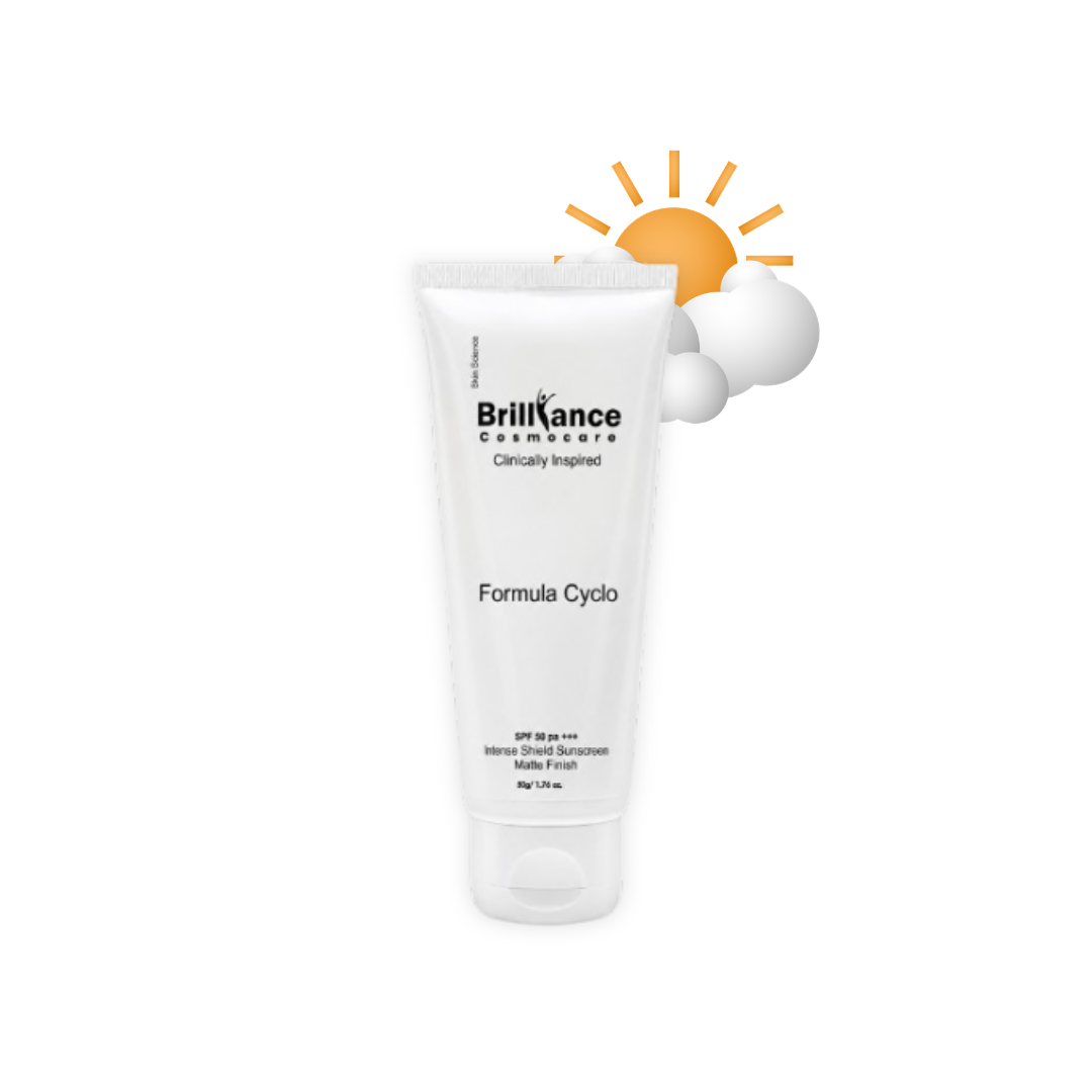 Brilliance Mineral Sunscreen SPF 50+++ Daily Shield 20% Zinc Oxide + 1% Niacinamide + 0.5% Hyaluronic Acid