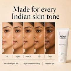 Brilliance Mineral Sunscreen SPF 50+++ Advanced Shield 25% Zinc Oxide + 2% Niacinamide + 1% Hyaluronic Acid + Vitamin C