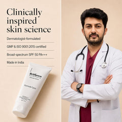 Brilliance Mineral Sunscreen SPF 50+++ Advanced Shield 25% Zinc Oxide + 2% Niacinamide + 1% Hyaluronic Acid + Vitamin C